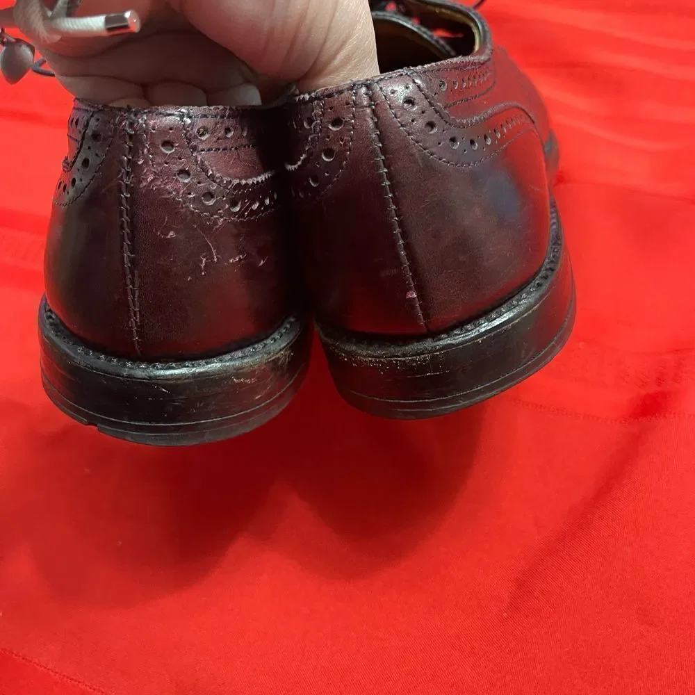 Allen Edmonds Sanford Brown Cap Toe Brown Oxford Shoes Size 8 D